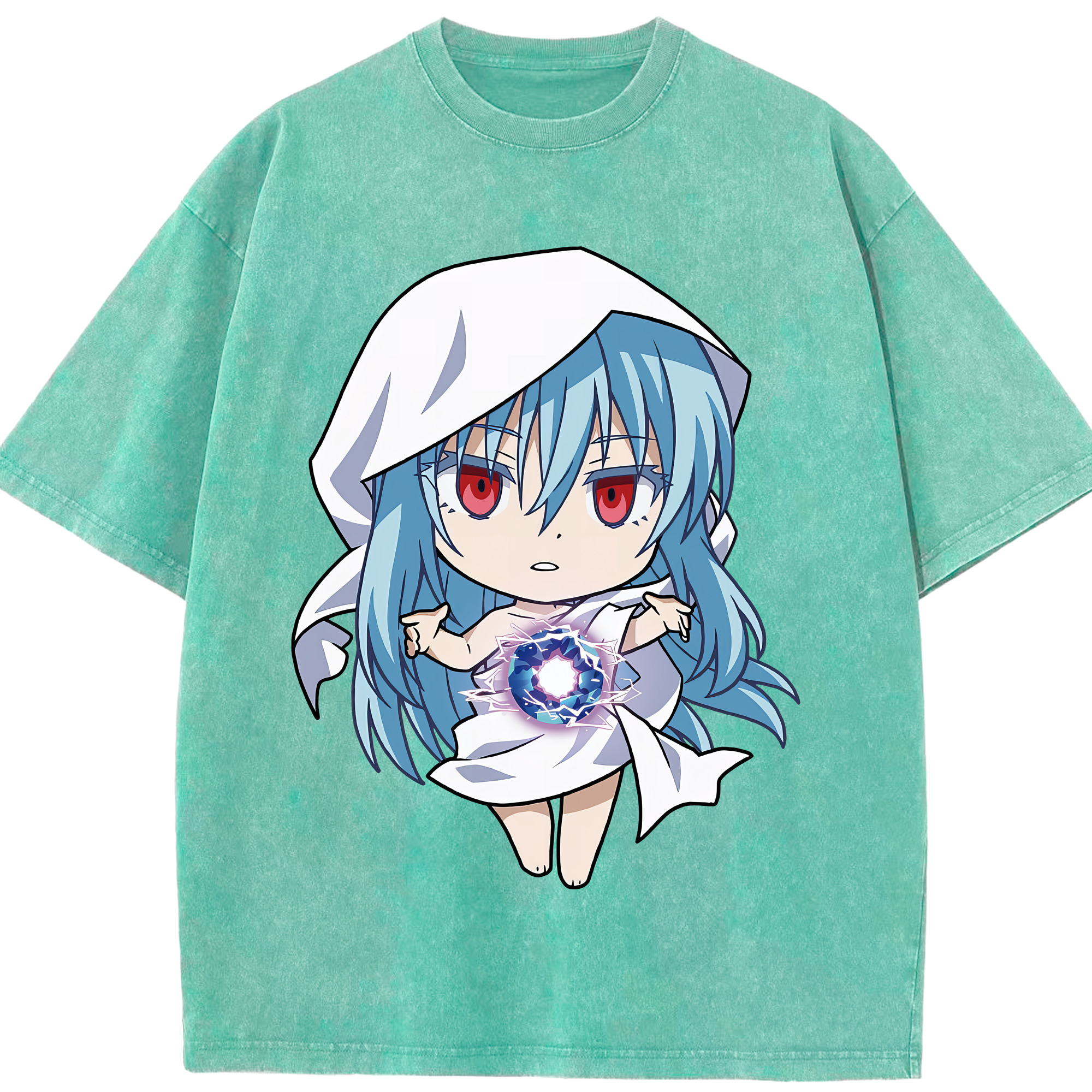 （画像用） 転スラ Regarding Reincarnated to Slime 綿100% ヴィンテージ風 半袖Tシャツ（フロントプリント）